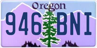 OR license plate 946BNI