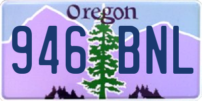 OR license plate 946BNL