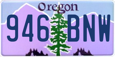 OR license plate 946BNW
