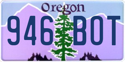 OR license plate 946BOT
