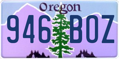 OR license plate 946BOZ