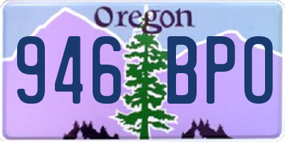 OR license plate 946BPO