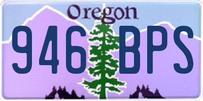 OR license plate 946BPS