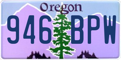 OR license plate 946BPW