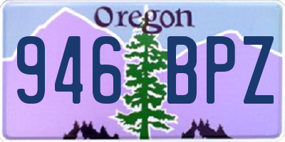 OR license plate 946BPZ
