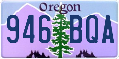 OR license plate 946BQA