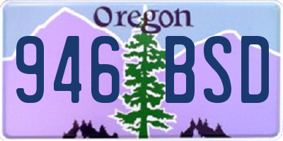 OR license plate 946BSD