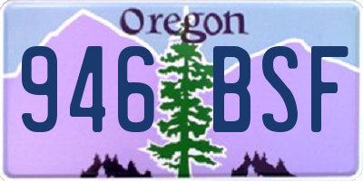 OR license plate 946BSF