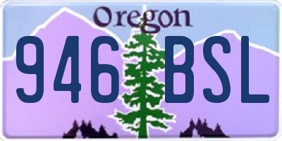 OR license plate 946BSL