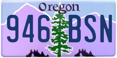 OR license plate 946BSN