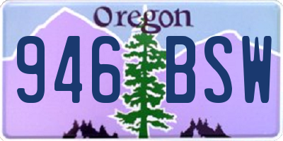 OR license plate 946BSW