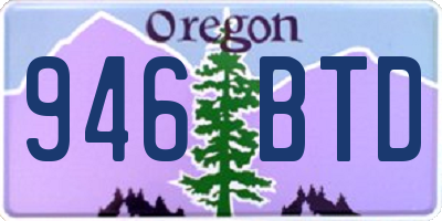 OR license plate 946BTD