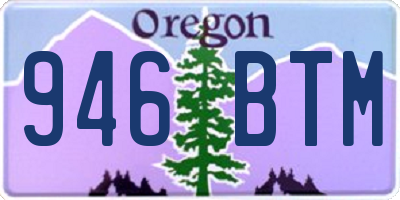 OR license plate 946BTM