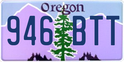 OR license plate 946BTT
