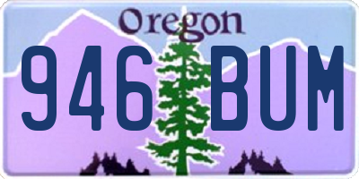 OR license plate 946BUM