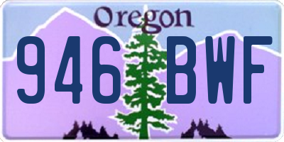 OR license plate 946BWF