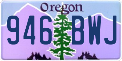 OR license plate 946BWJ