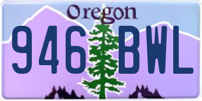 OR license plate 946BWL