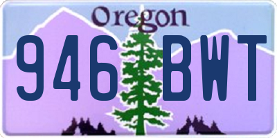 OR license plate 946BWT