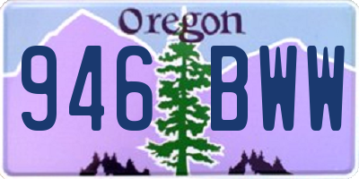 OR license plate 946BWW