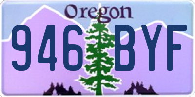OR license plate 946BYF