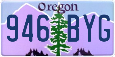 OR license plate 946BYG