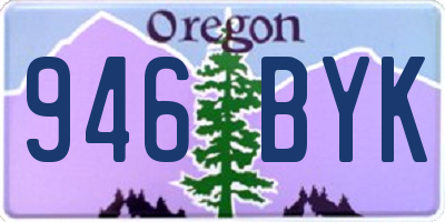 OR license plate 946BYK