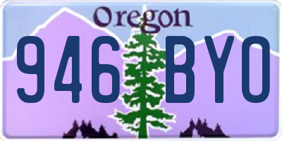 OR license plate 946BYO