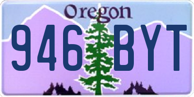 OR license plate 946BYT