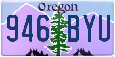 OR license plate 946BYU