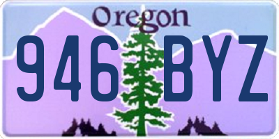 OR license plate 946BYZ