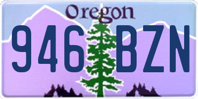 OR license plate 946BZN