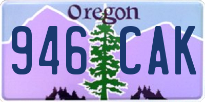 OR license plate 946CAK