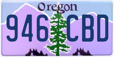 OR license plate 946CBD