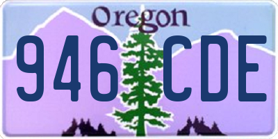 OR license plate 946CDE