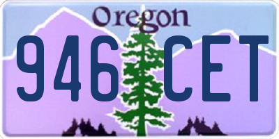 OR license plate 946CET