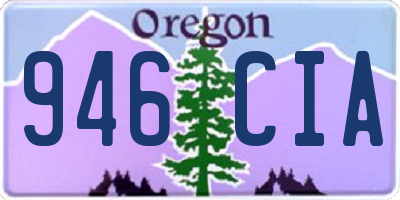 OR license plate 946CIA