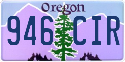 OR license plate 946CIR