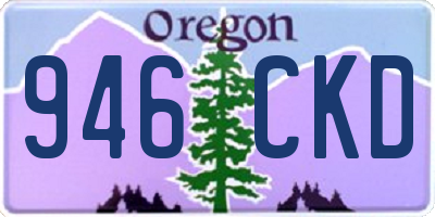 OR license plate 946CKD