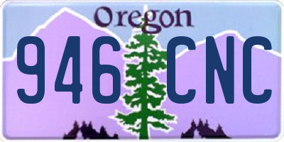 OR license plate 946CNC