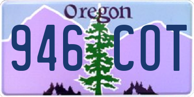 OR license plate 946COT