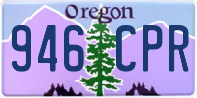 OR license plate 946CPR
