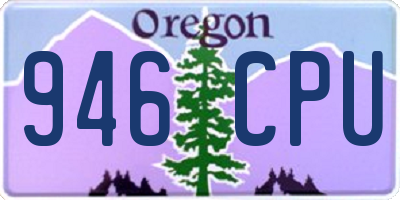 OR license plate 946CPU