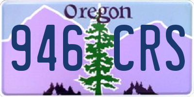 OR license plate 946CRS