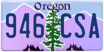 OR license plate 946CSA