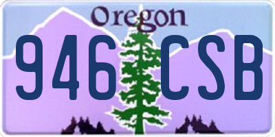 OR license plate 946CSB