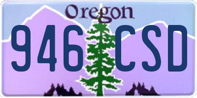 OR license plate 946CSD