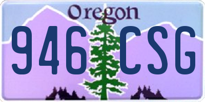OR license plate 946CSG