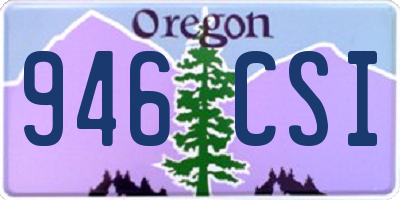 OR license plate 946CSI