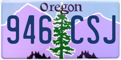 OR license plate 946CSJ